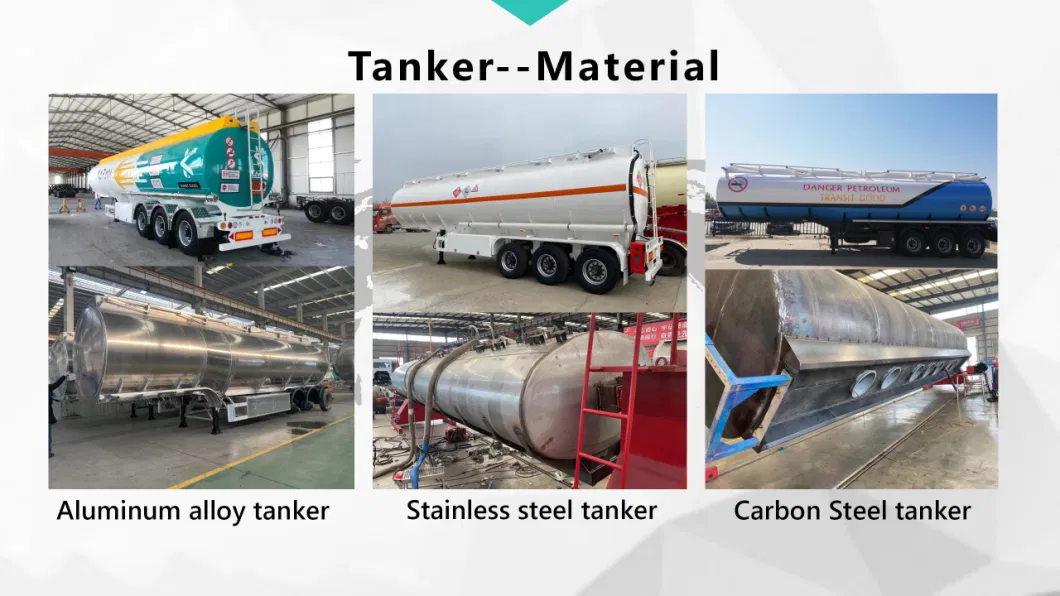 China Factory Sales 3 Axle 40000L/45000L/50000L Carbon Steel/Stainless Steel/Aluminum Alloy Tank/Tanker Truck Semi Trailer for Oil/Fuel/Diesel/Gasoline/Crude