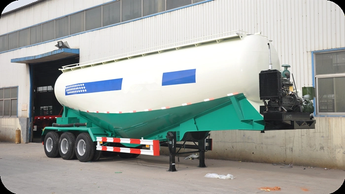 3 Axles Bulk Cement Powder Tank Trailer 38cbm 45 Tons Cement Tank Trailer